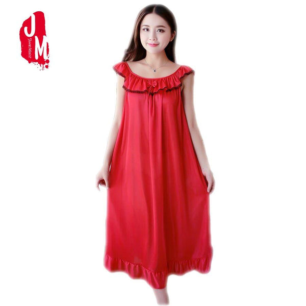 Women Nightgowns Silk Satin long Night Dress Sexy Spaghetti Strap V-Neck Lace Home Dress Night Shirt Sleepwear Nightwear