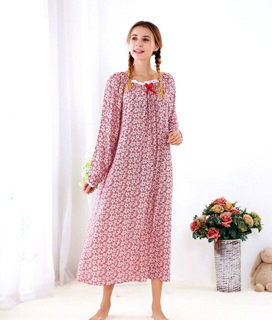 Fdfklak Long Nightgown Sleeping Dress Sleepwear Sexy Ladies Nightwear Womens Princess Gowns Night Dress Plus Size M-XXL Q833