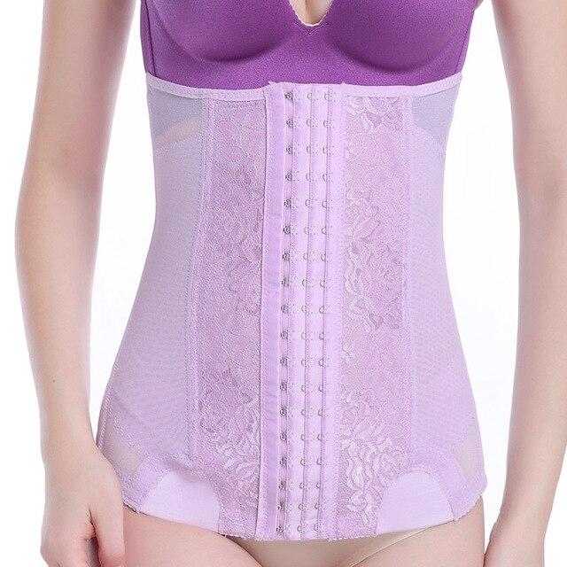 TOPMELON Belly Slimming Sheath Belt Waist Trainer Modeling Strap Body Shaper Shapewear 7 Steel Bones Floral Underbust Corset