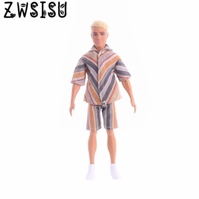 2018 New 7 piece pajamas clothes, suitable for men's Ken doll sleeping clothes, giving children the best toy accessories