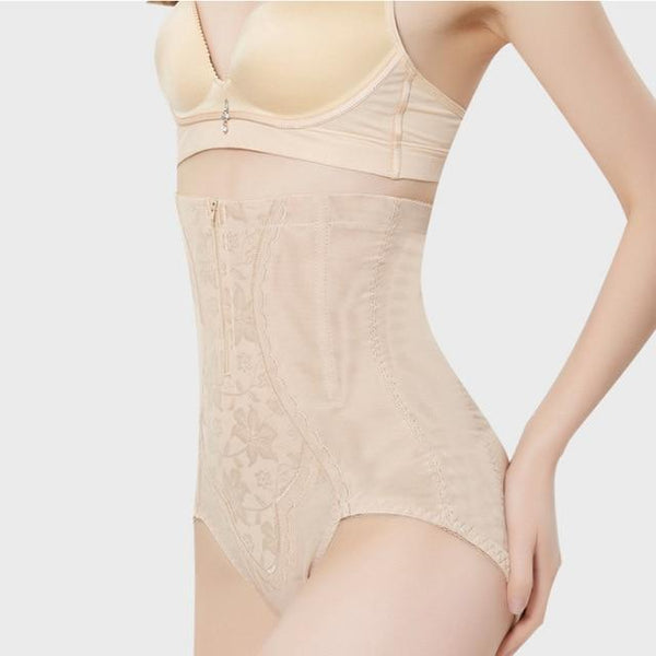 TOPMELON Waist Trainer Shaper Butt Lifter Shapewear High Waist Belly Slimming Sheath Panties Steel Bone Embroidery Underwear