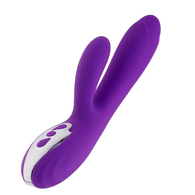 Khalesex Heating Dual Vibrator Silicone 10 Speeds Adult Sex Toys for Woman Clitoris Stimulate G Spot Dildo Vibrating Masturbator