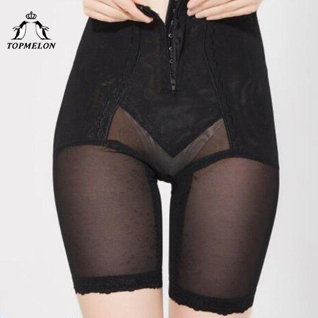 TOPMELON Underwear Women Control Pants Waist Trainer Body Shaper Butt Lifter High Waist Belly Slimming Sheath Mesh Thin Panties