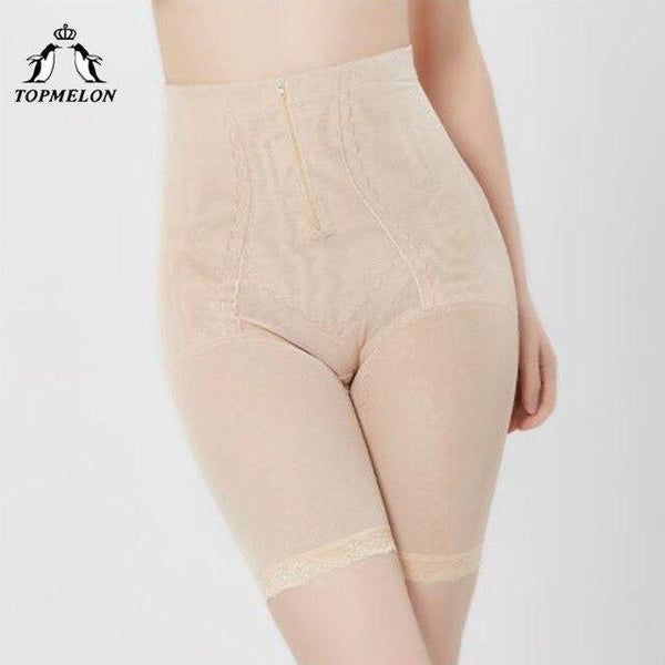 TOPMELON Underwear Women Control Pants Waist Trainer Body Shaper Butt Lifter High Waist Belly Slimming Sheath Mesh Thin Panties
