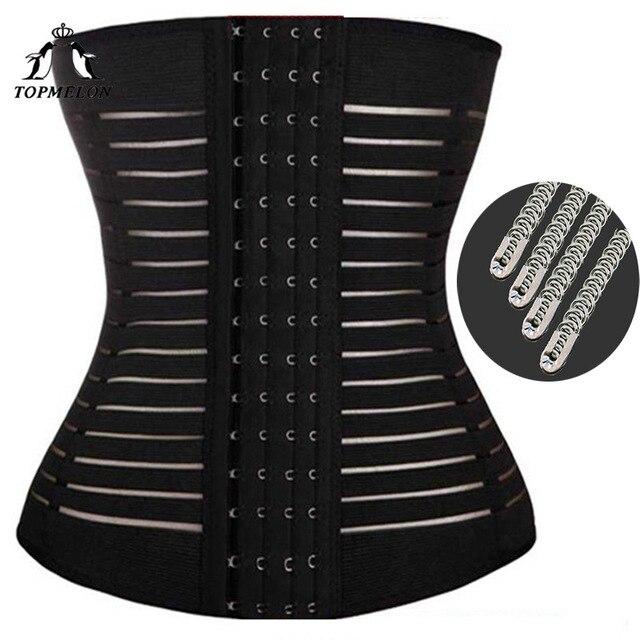 TOPMELON Waist Trainer Slimming Belt Modeling Strap Body Shaper Belly Slimming Sheath Shapewear Steel Boned Underbust Corset 5XL