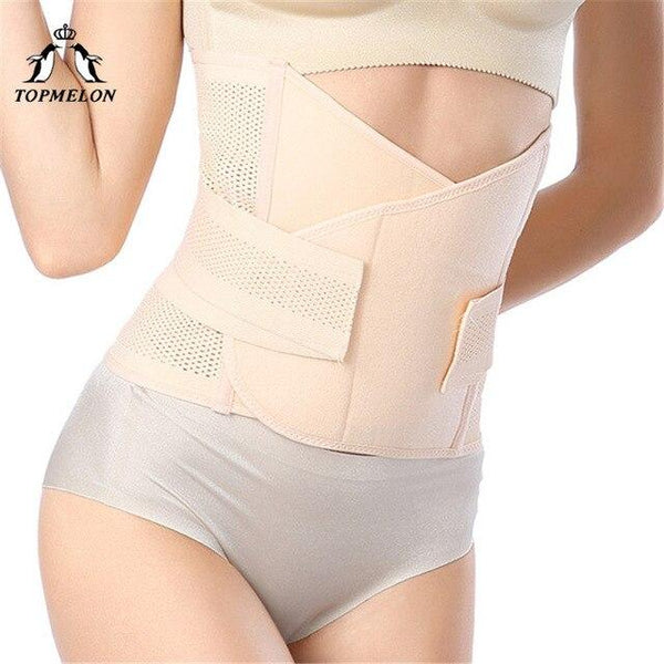 TOPMELON Waist Trainer Slimming Belt Shapewear Modeling Strap Body Shaper Belly Slimming Sheath Steel Boned Underbust Corset