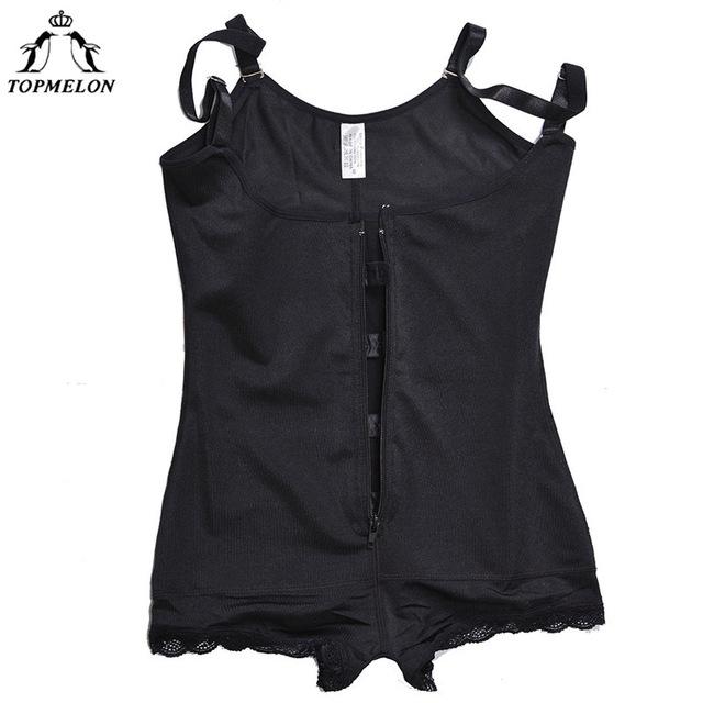 TOPMELON Corset Women Modeling Strap Body Shaper Bodysuit Waist Trainer Shapewear Slimming Underwear Latex Lace Butt Lifter