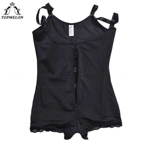 TOPMELON Corset Women Modeling Strap Body Shaper Bodysuit Waist Trainer Shapewear Slimming Underwear Latex Lace Butt Lifter