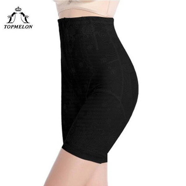 TOPMELON Control Pants Underwear Women Body Shaper Butt Lifter Waist Trainer High Waist Lace Floral Zipper Panties Thigh Slimmer