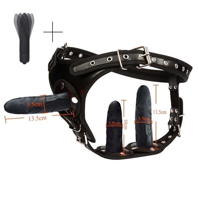 Big Strap on Dildo for Women Huge Silicone Triple Strapons Dildo Anal Plug Panty Lesbian Strapons G Spot Vibrators Sex Products