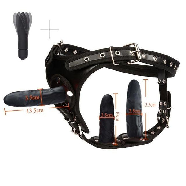 Big Strap on Dildo for Women Huge Silicone Triple Strapons Dildo Anal Plug Panty Lesbian Strapons G Spot Vibrators Sex Products