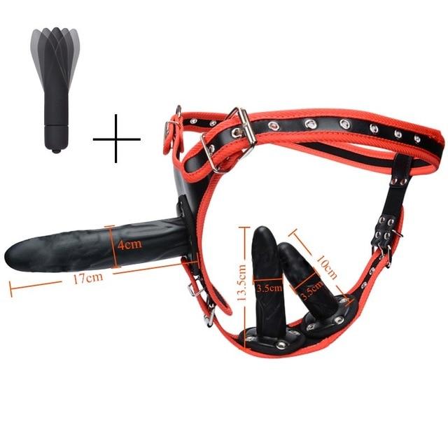 Big Strap on Dildo for Women Huge Silicone Triple Strapons Dildo Anal Plug Panty Lesbian Strapons G Spot Vibrators Sex Products