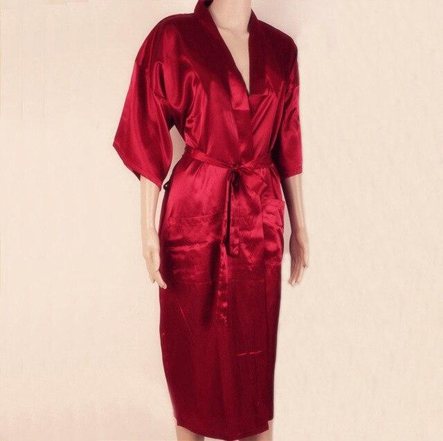 The Newest Navy Blue Chinese Men Bath Robe Kimono Bath Gown Faux Silk Yukata Nightgown Size M L XL XXL XXXL Hombre Pijama ZhM01B