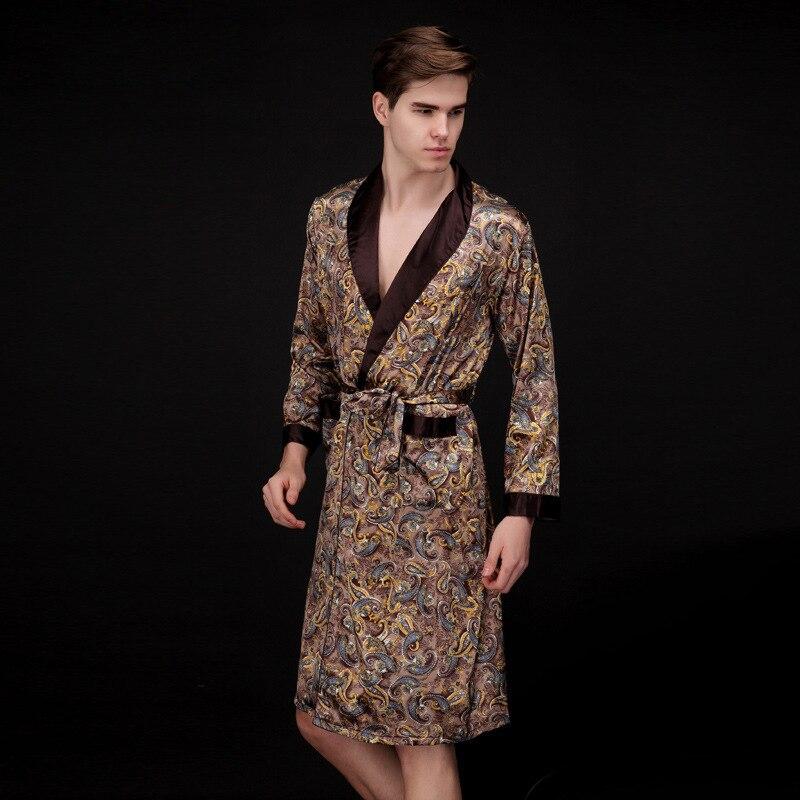2018 gents robe gowns Summer Mini Yukata Pajamas Lingerie Nightgowns men Kimono Bathrobe Hombres Pijama size L XL XXL WP020