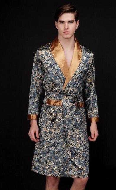 2018 gents robe gowns Summer Mini Yukata Pajamas Lingerie Nightgowns men Kimono Bathrobe Hombres Pijama size L XL XXL WP020