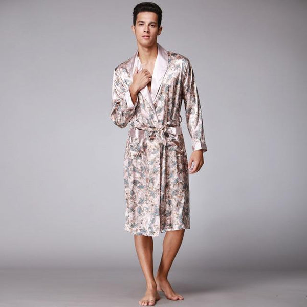 2018 gents robe gowns Summer Mini Yukata Pajamas Lingerie Nightgowns men Kimono Bathrobe Hombres Pijama size L XL XXL WP020