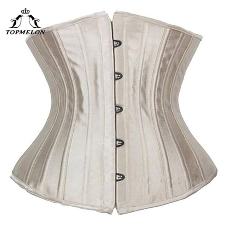 TOPMELON Modeling Strap Waist Trainer Shapewear Body Shaper Belly Slimming Sheath Belt 24 Steel Boned Silky Underbust Corset 6XL