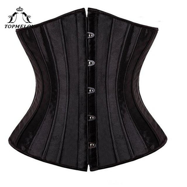 TOPMELON Modeling Strap Waist Trainer Shapewear Body Shaper Belly Slimming Sheath Belt 24 Steel Boned Silky Underbust Corset 6XL