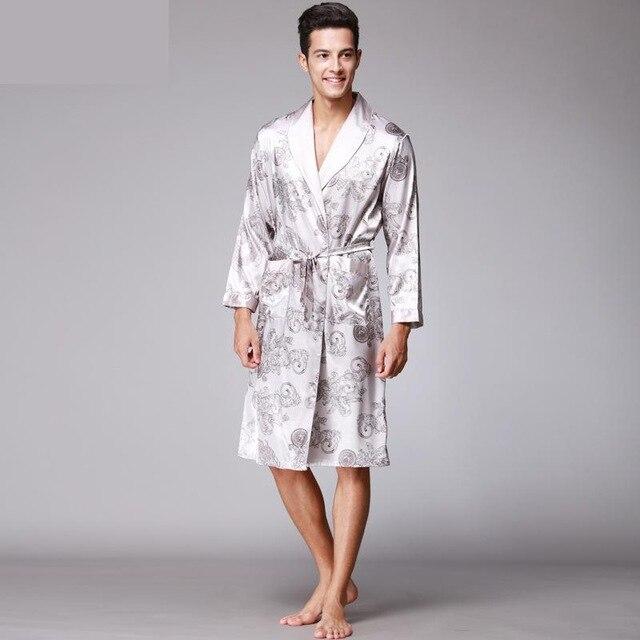 Paisley Silk Satin Robe Men's Bathrobe Nightgown Male Kimono Dressing Gown Bathrobe Women Sleepwear Couple Pajamas Sets