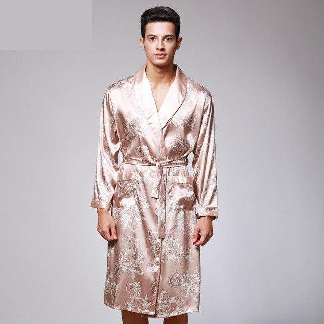 Paisley Silk Satin Robe Men's Bathrobe Nightgown Male Kimono Dressing Gown Bathrobe Women Sleepwear Couple Pajamas Sets