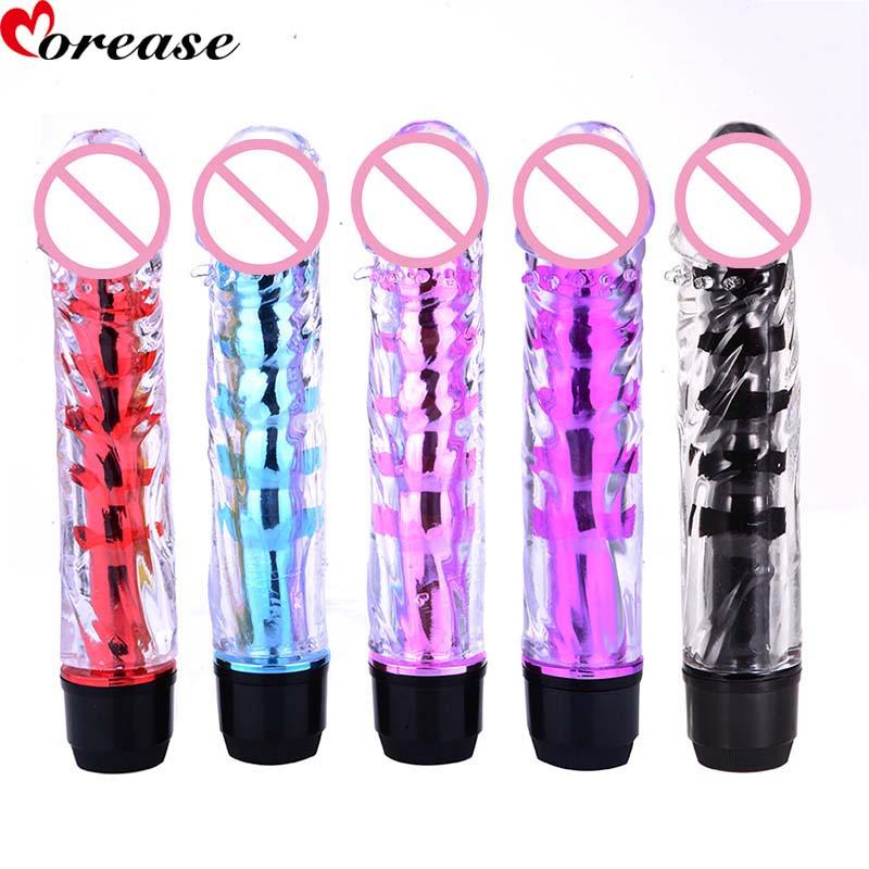 Morease Dildo Vibrator Sex Toy Woman AV Fluorescence Magic Wand Masturbate Massager Stimulate Pussy Penis Vibrator Adult Product