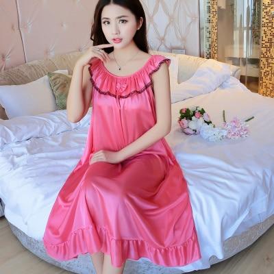 Hot Women Night Gowns Sleepwear Nightwear Long Sleeping Dress Luxury Nightgown Women Casual Night Dress Ladies Home Dressing