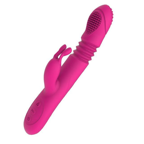 Heating Telescopic Rabbit Vibrator Rotating 10 mode Dildo Vibrator G Spot Clitoris Stimulator Adult Sex Toys for Woman