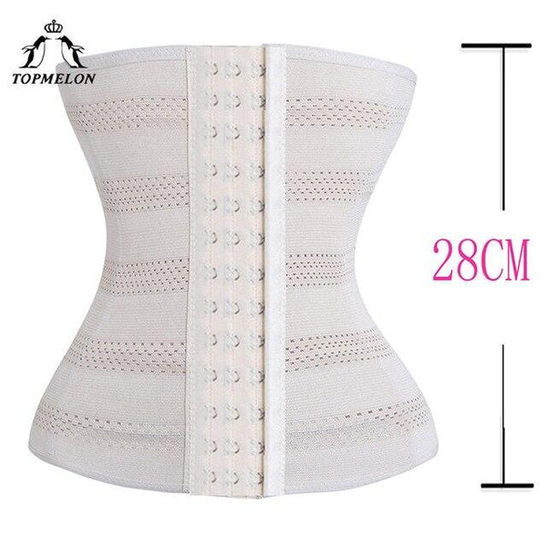 TOPMELON Waist Cincher Belly Control Belts Slimming Girdle Slimming Belt Steel Boned Hollow Out Breathable Waist Trainer
