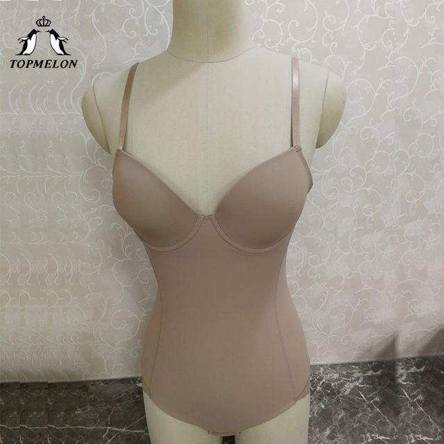 TOPMELON 2018 Body Shaper Sexy Push Up Slimming Lace Floral Shapers Seamless Lingerie Women One Piece Bodysuit