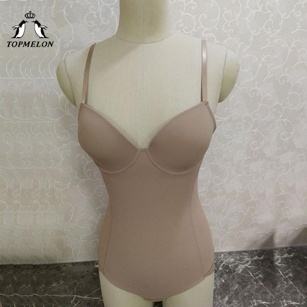 TOPMELON 2018 Body Shaper Sexy Push Up Slimming Lace Floral Shapers Seamless Lingerie Women One Piece Bodysuit