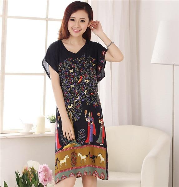New Butterfly Ladies Cotton Robe Women Summer Casual Home Dress Nightgown Sleepwear Long Bathrobe Elegant Wedding Robesnr128