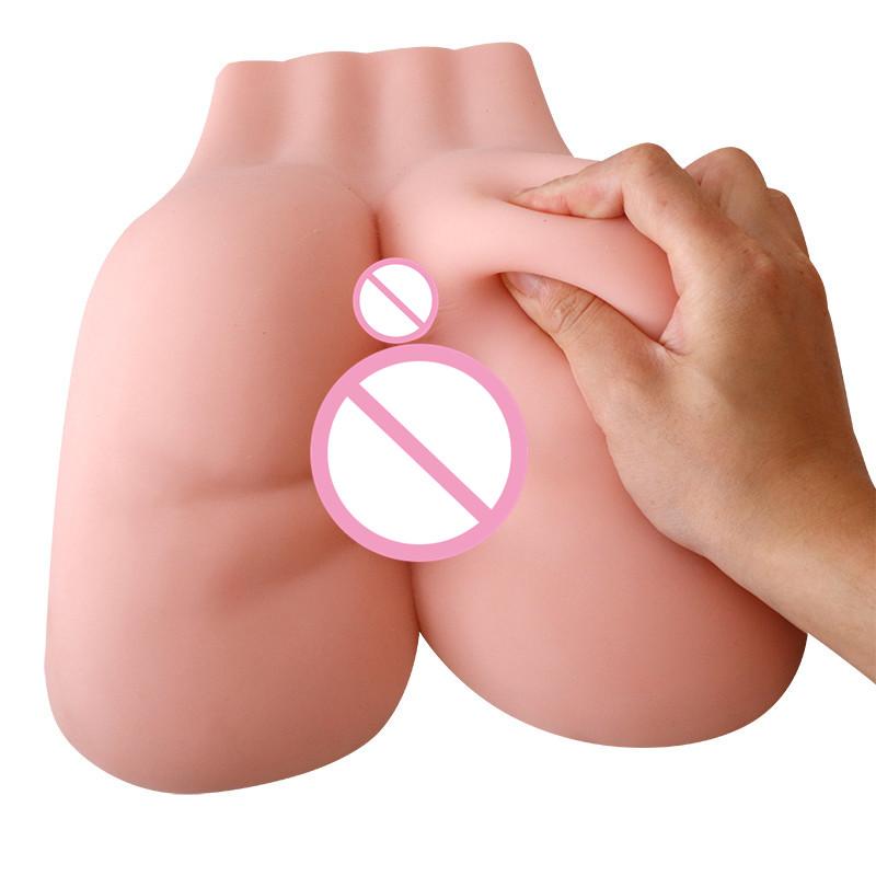 2.5kg Silicone Big Ass 3D sex doll artificial vagina Double Channels Sex Toys for Men Male masturbator cup Masturbate for man