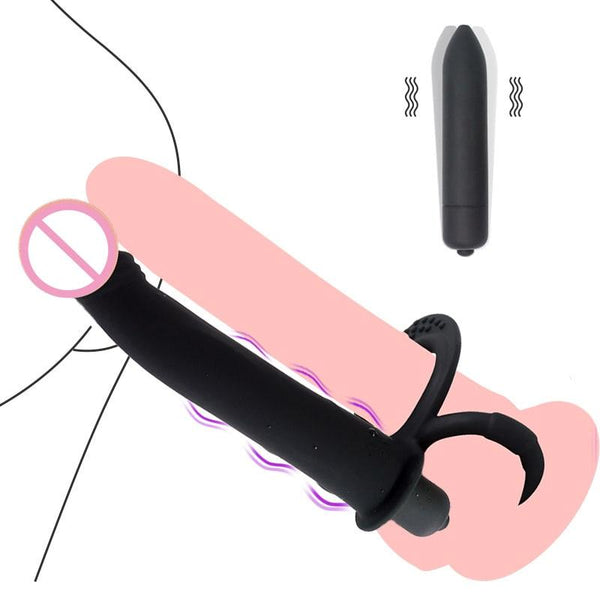 Double Penetration Vibrators Penis Strapon Dildo Vibrator Strap On Penis Anal Plug for Man Adult Vagina Massager for Beginner