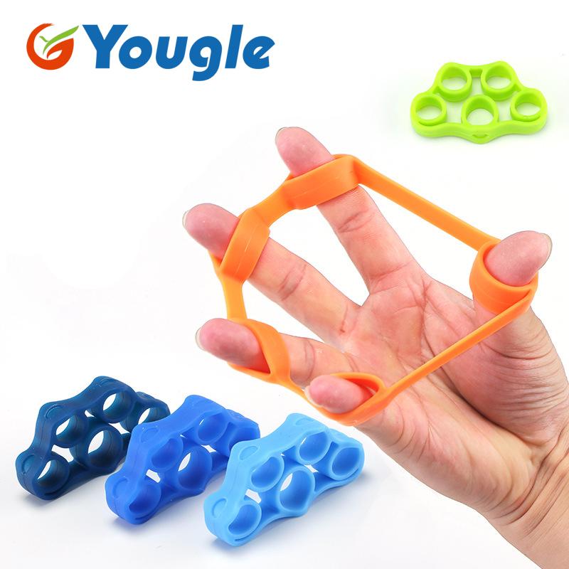 Silicone Ring 3 Levels Finger Hand Grip Ring Gripper Strengthener Exerciser Trainer Resistance Band Fitness Expander Stretcher