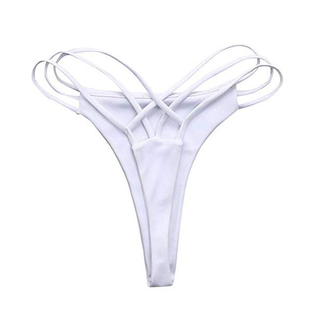 Vertvie Women Bikini Bottom Two-piece Separates Summer Beach Bathing Suits Swimwear Swim Shorts Female Briefs Cut Out Thong