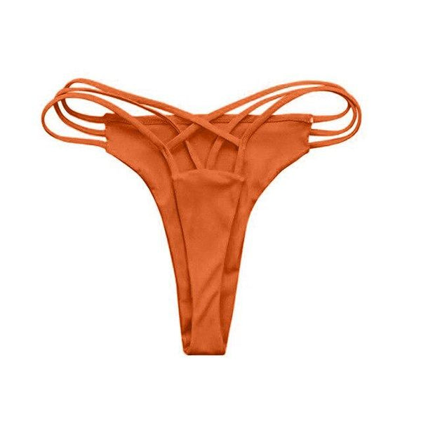 Vertvie Women Bikini Bottom Two-piece Separates Summer Beach Bathing Suits Swimwear Swim Shorts Female Briefs Cut Out Thong