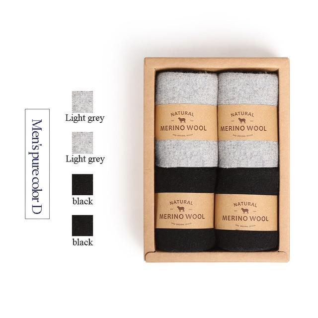 VVQI Brand Merino wool socks Japanese style winter towel cashmere socks sleep warm men Slipper Socks 4 pairs velvet dress socks