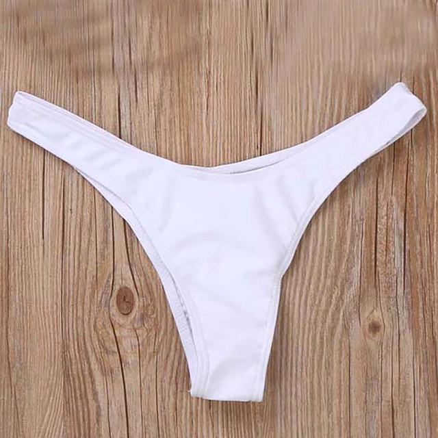 Bikini Bottoms Women Thong Swimsuit Bikini Swimwear Black Cheeky Thong V Swim Trunks Thong Beach Bikini broekje swimwear badpak