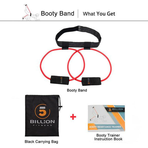 Fitness Women Booty Butt Band Resistance Bands Adjustable Waist Belt Pedal Exerciser for Glutes Muscle Workout Free Bag