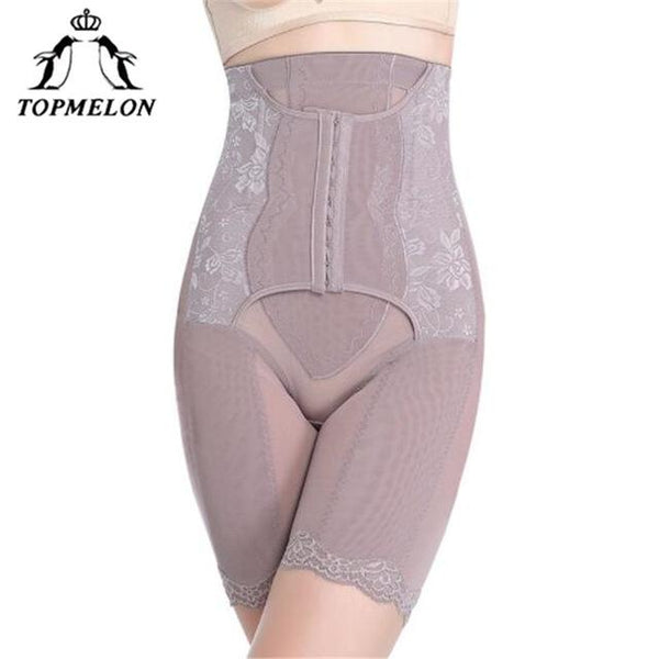 TOPMELON Waist Trainer Control Pants Underwear Women Body Shaper Butt Lifter Slim High Waist Lace Floral Panties Thigh Slimmer