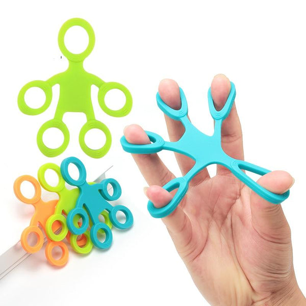 NEW Finger Hand Grip Silicone Ring Gripper Strengthener Exerciser Trainer Resistance Band Fitness Expander Stretcher 3 Levels