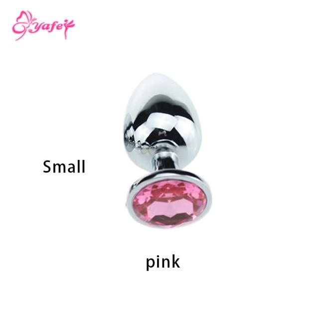 Diamond Anal Beads Crystal Jewelry Heart Butt Plug Stimulator Sex Toys Dildo Stainless Steel Anal Plug Sex toy for Women Men
