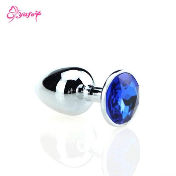 Diamond Anal Beads Crystal Jewelry Heart Butt Plug Stimulator Sex Toys Dildo Stainless Steel Anal Plug Sex toy for Women Men