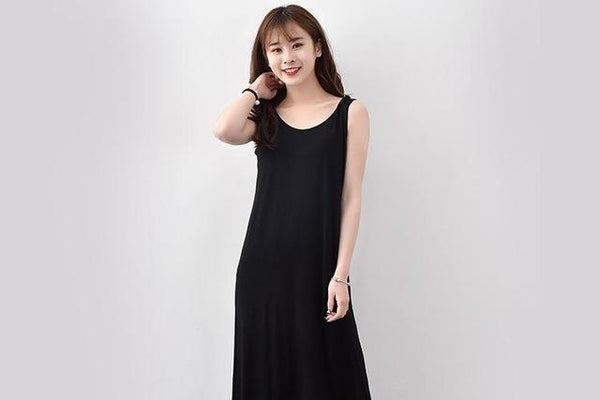 Summer Women Casual Sleepwear Long Modal Nightgown Nightie Sleeveless Loose Home Dress Sexy Lingerie Nightdress Oversize 6XL