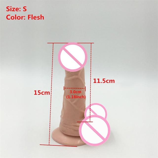 Realistic Dildos Flesh Brown Black Dildo For Women Flexible Huge Penis with Textured Shaft and Strong Suction Cup Sex Toy