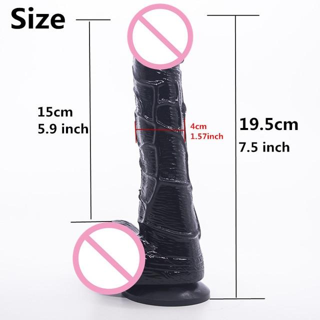 Realistic Dildos Flesh Brown Black Dildo For Women Flexible Huge Penis with Textured Shaft and Strong Suction Cup Sex Toy