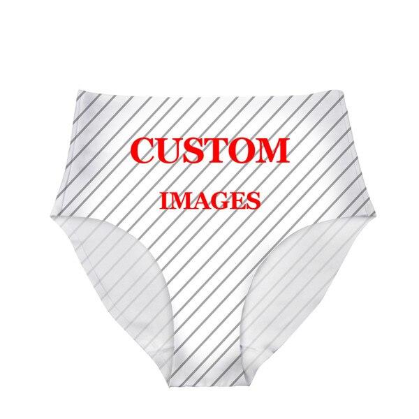 INSTANTARTS Female High Waist Bikini Bottom Swimwear Swim Suits Jeans Cats Dogs Printed Beachwear Shorts Swim Briefs Plus Size
