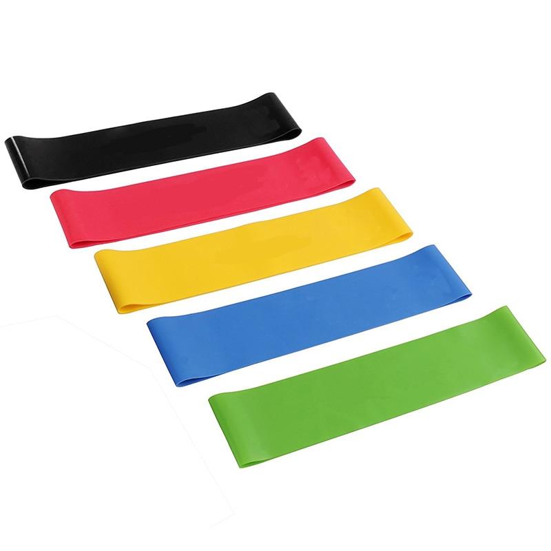 6PCS/Set Nature Latex Loop Fitness Bands Sports BodyBuilding Pilates Physical Therapy Resistance Band Athletic Yoga Expander