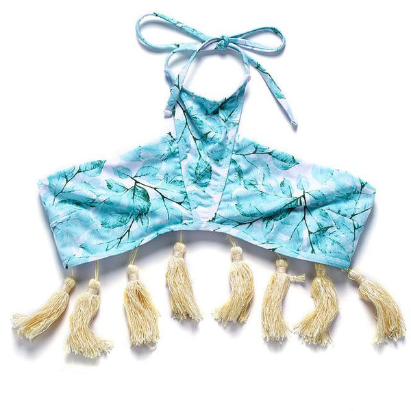 BANDEA bikini 2019 women swimwear halter tops Swimsuit solid Bathing Suit bikini top strappy beach wear Two-Piece Separates top