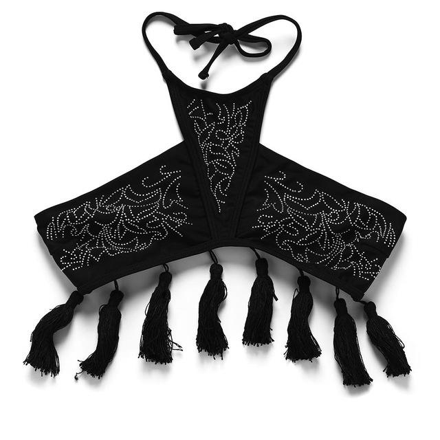 BANDEA bikini 2019 women swimwear halter tops Swimsuit solid Bathing Suit bikini top strappy beach wear Two-Piece Separates top